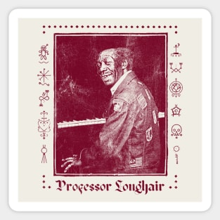 Professor Longhair † Retro Fan Design Sticker